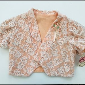 Vintage peach bolero